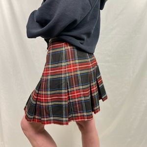 Vintage Plaid/Tartan Pleated Skirt - Star C.C.C. City Clothing Co. - Made in USA